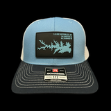 Richardson Lake Murray Peformance PVC Patch Navy Light Blue Trucker Hat