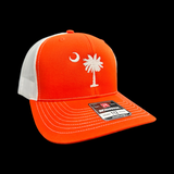 Richardson 1776 Orange White Palmetto Moon Trucker Hat