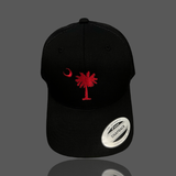 Yupoong 1776 SC Palmetto Moon Black Garnet Trucker Hat