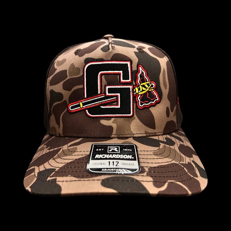 Gilbert Indians 803 Special Edition Brown Duck Camo Trucker Hat