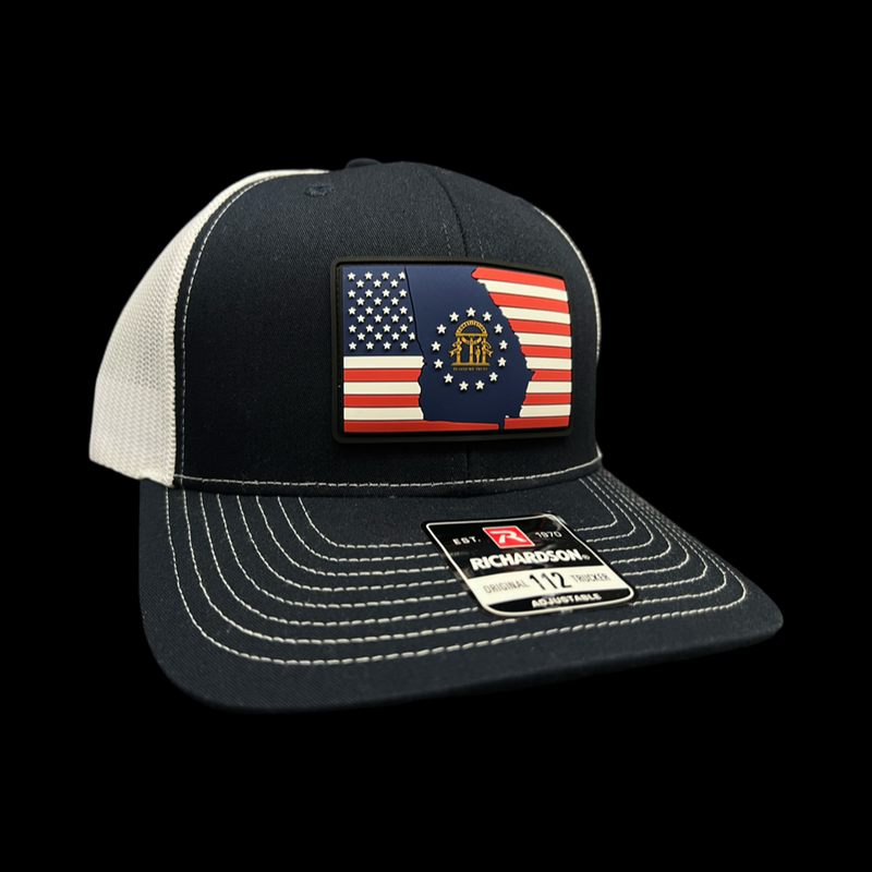 Richardson 112 Hometown Georgia Navy Patriotic Performance Trucker Hat