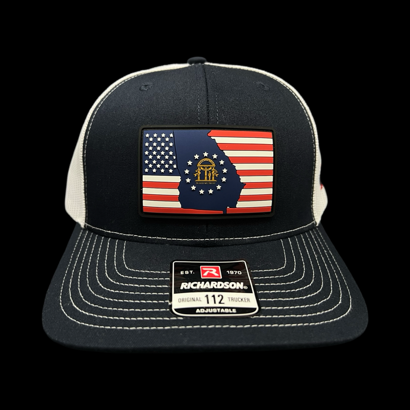 Richardson 112 Hometown Georgia Navy Patriotic Performance Trucker Hat