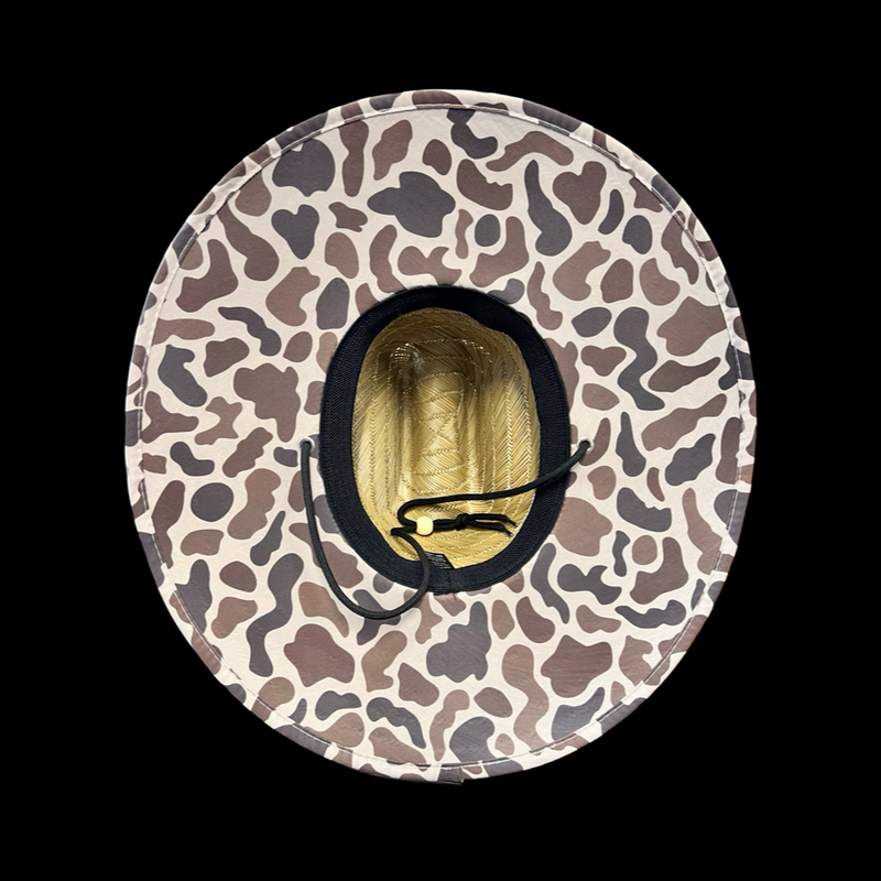 Duck Camo PVC Patch Straw Hat