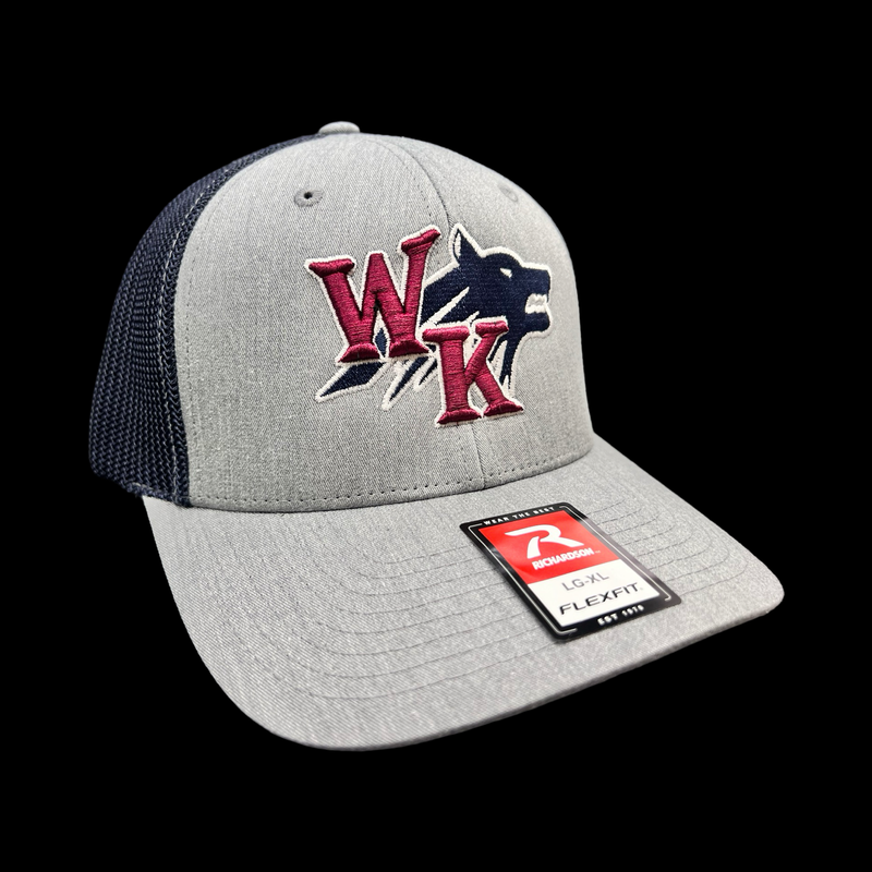 White Knoll Timberwolves 803 Special Edition Fitted Heather Navy Trucker Hat