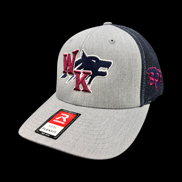 White Knoll Timberwolves 803 Special Edition Fitted Heather Navy Trucker Hat