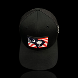 Flexfit Black Old Glory SC State Performance PVC Patch Fitted Trucker Hat