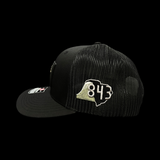 843 Lowcountry Richardson Bottomlandblack Performance PVC Patch Trucker Hat