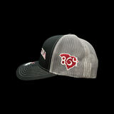 864 Richardson 112 Snapback Carolina Black Steel Trucker Hat