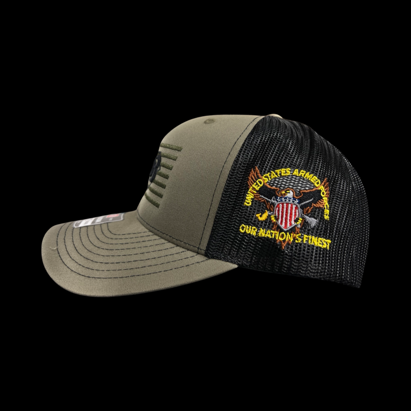 803 America Richardson Loden Military Trucker Hat