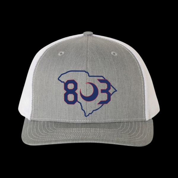 5) PRE-SALE: YOUTH 803 Special Edition - ALA Patriots Side Logo - Heather Grey Trucker Hat