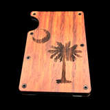 Palmetto Moon Laser Etched Wood Minimalistic Wallet