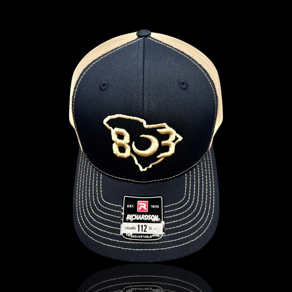 803 Richardson Navy Khaki Trucker Hat