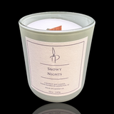 Premium Wooden Wick Snowy Night Scented Candle