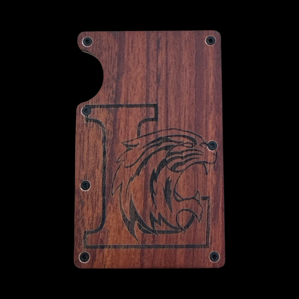 Lexington Wildcats Laser Etched Wood Minimalistic Wallet