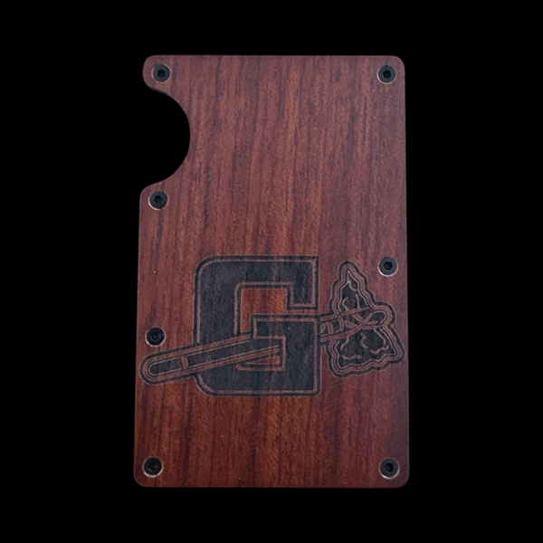 Gilbert Indians Laser Etched Wood Minimalistic Wallet