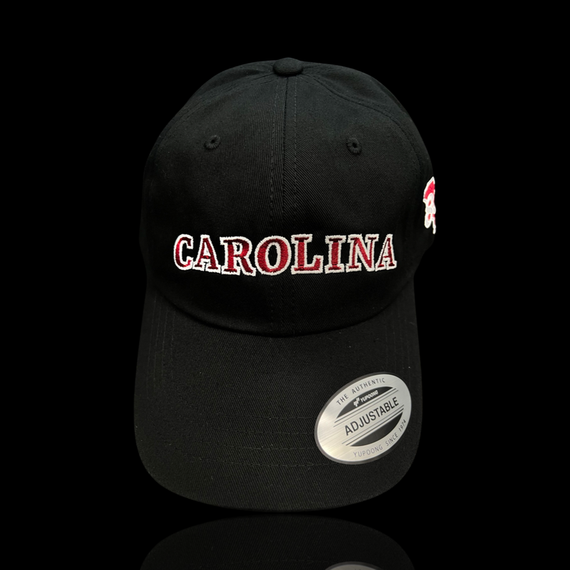 Yupoong Carolina Black Widow Garnet Adjustable Cleanup Hat