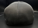 Richardson Carolina R-Active Black Steel Flexfit Fitted Trucker Hat