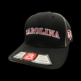 Richardson Carolina R-Active Black Steel Flexfit Fitted Trucker Hat