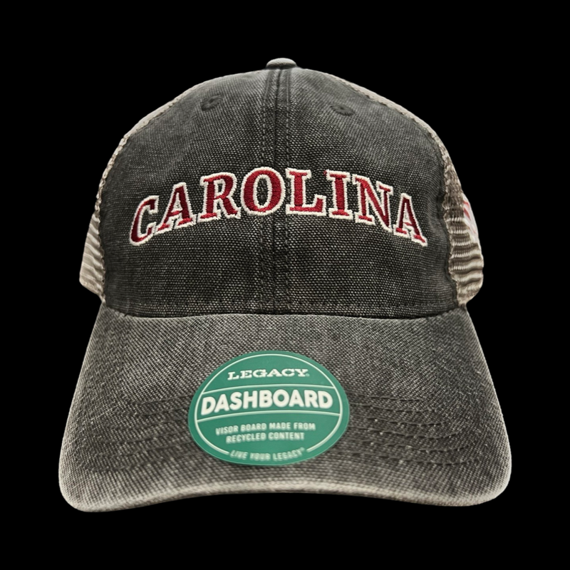 Legacy Vintage Carolina Low Profile Relaxed Black Steel Trucker Hat