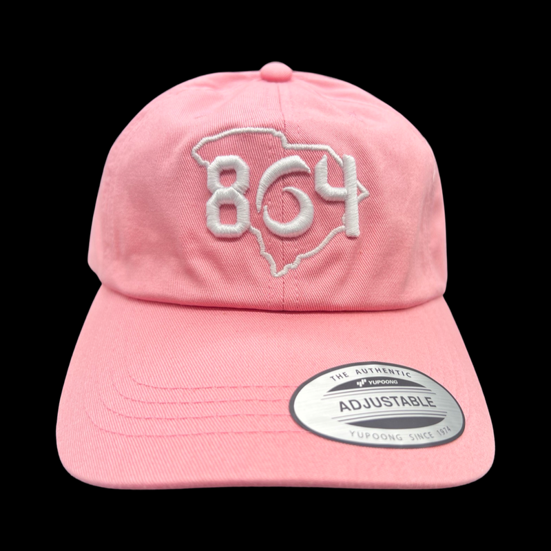 Yupoong 864 Pink Adjustable Relaxed Fit Cleanup Hat