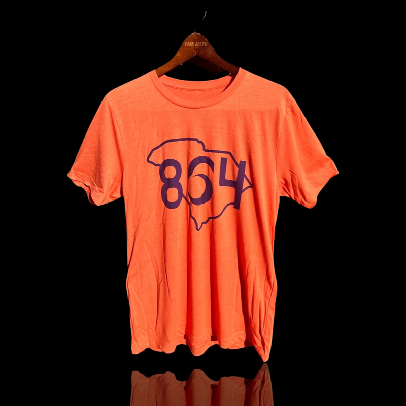 864 Upstate Orange Purple Unisex Heather Premium Tee