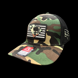 803 Richardson Army Camo Performance PVC Patch Fitted Trucker Hat