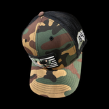 843 Yupoong Performance PVC Patch Army Camo Trucker Hat