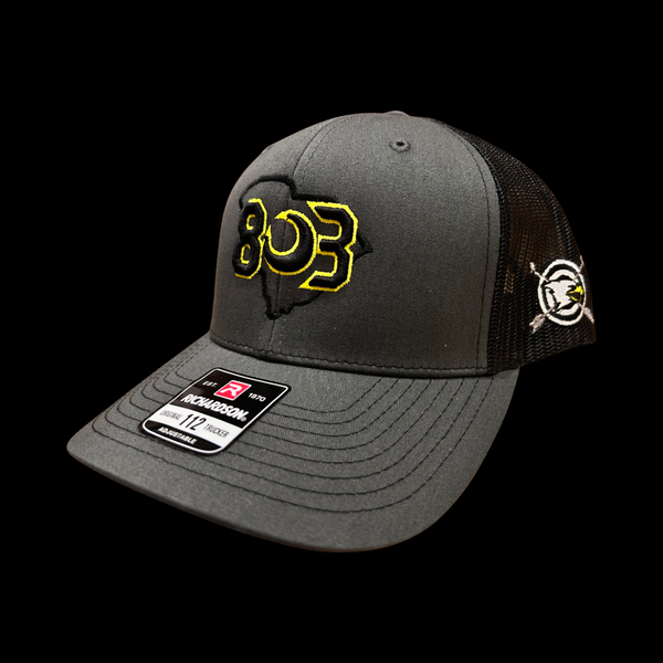 PRE_SALE: 803 Gray Collegiate Charcoal Black Special Edition Trucker Hat