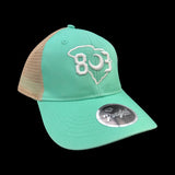 803 Low Profile Aqua Green Adjustable Pony Tail Hat