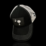 843 Richardson Peformance PVC Patch Relaxed Black Steel Trucker Hat