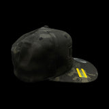 803 America Veterans Black Camo Flatbill Hat