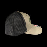 803 America Richardson Flex Loden Black Fitted Mesh Veteran Hat