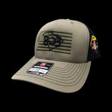 803 America Richardson Loden Black Veteran Trucker Hat