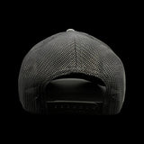 Richardson Charcoal Black Vintage Black and White Old Glory PVC Performance Patch Trucker Hat