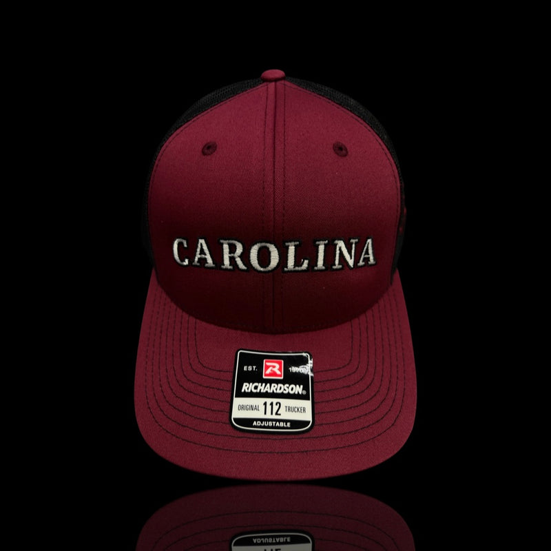 Richardson Carolina Garnet Black Trucker hat