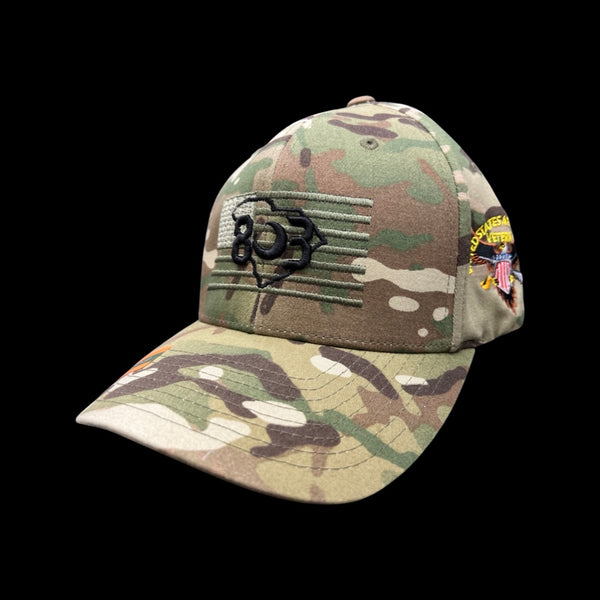803 America Flexfit Multicam Fitted Cotton Veteran Hat