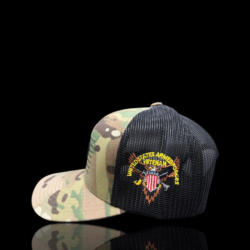 803 America Yupoong Multicam Veteran Trucker Hat