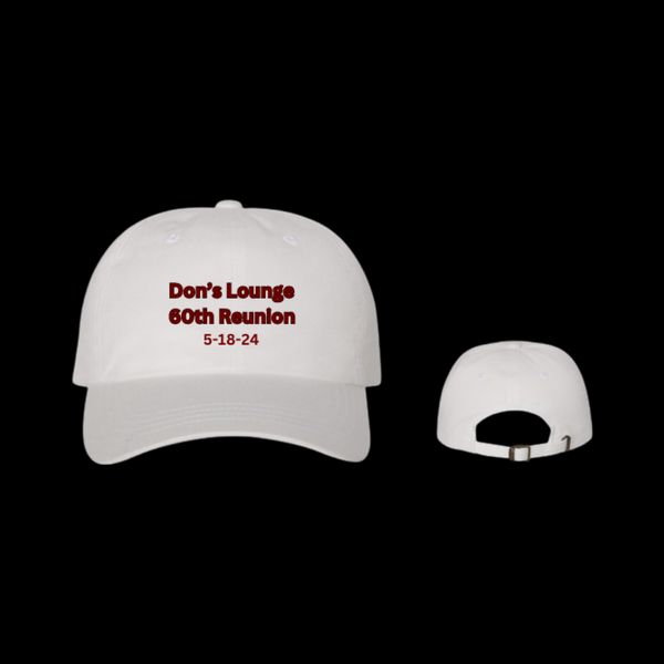 PRE-SALE: Don's 60th Anniversary Adjustable Relaxed Fit White Cotton Cap