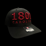 Richardson 1801 Carolina Garnet Black Trucker Hat