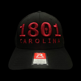 Richardson 1801 Carolina Garnet Fitted Mesh Black Garnet Trucker Hat