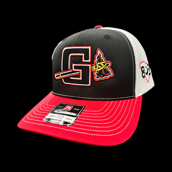 Gilbert Indians 803 Special Edition Red Black White Trucker Hat