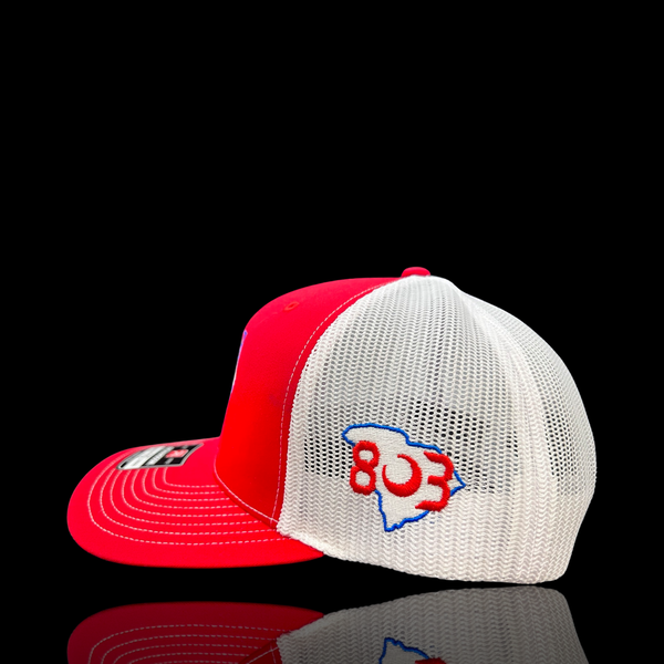PRE_SALE: JDA Raiders Red White Special Edition 803 Structured Trucker Hat
