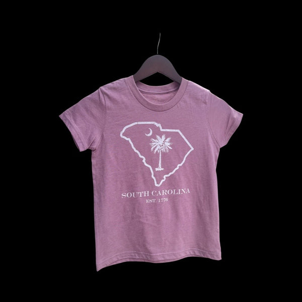 Youth 1776 Premium State Tee Heather Orchid