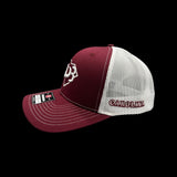 803 Richardson Carolina Garnet White Trucker hat - White Logo