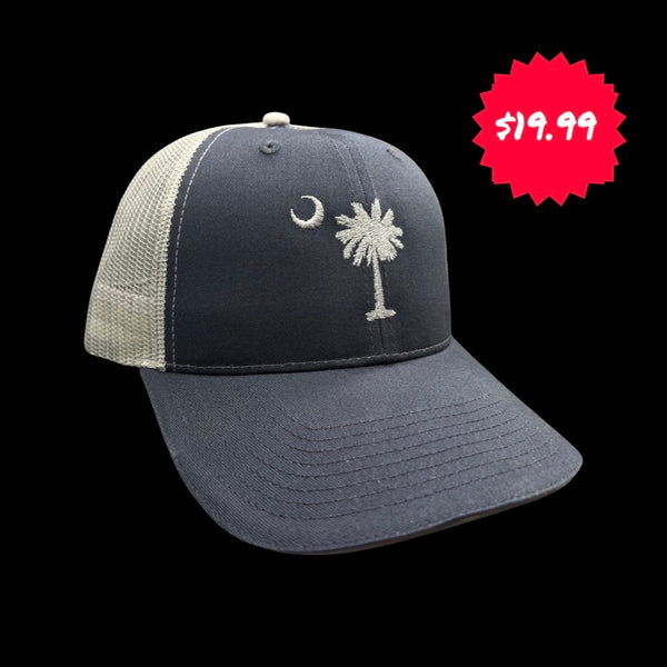 1776 $19 Palmetto Moon Navy Silver Trucker Hat