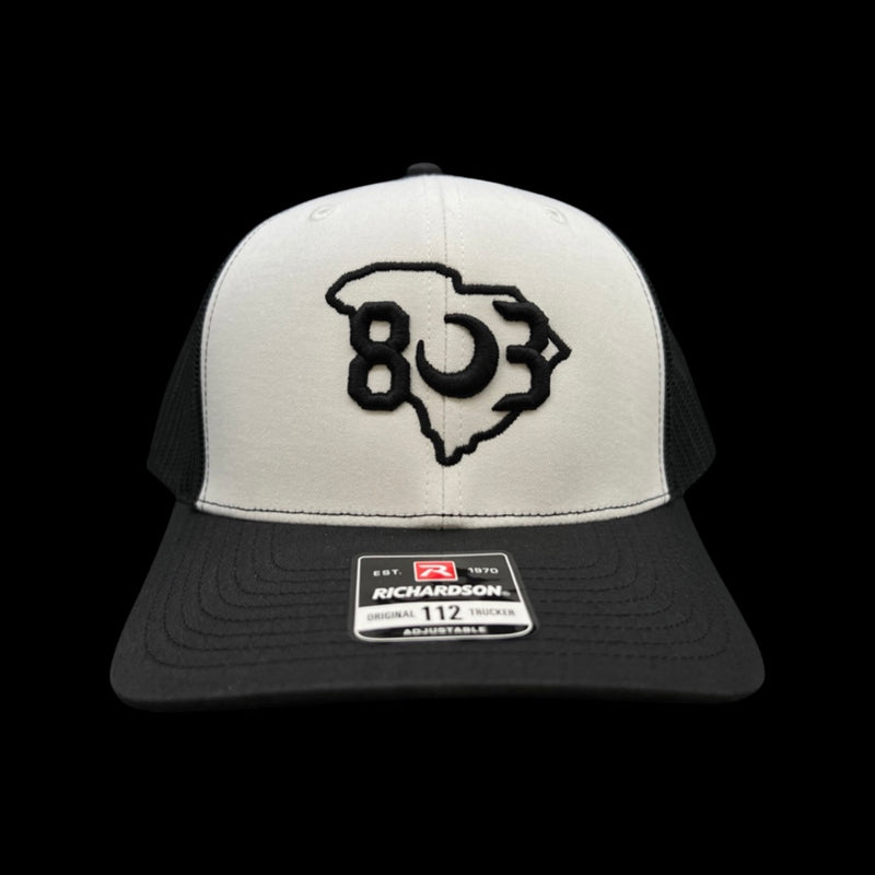 Richardson White Black Trucker Hat