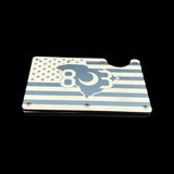 803 America Laser Etched Navy Aluminum Wallet
