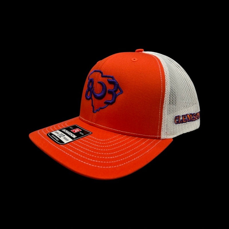 803 Richardson Clemson Orange Side Logo Trucker Hat