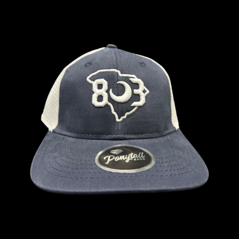 803 Low Profile Navy Adjustable Pony Tail Hat
