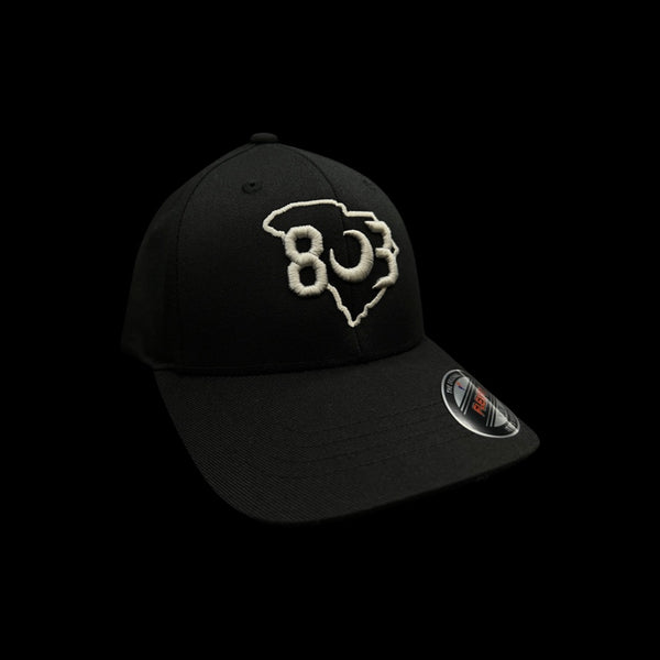 803 Flexfit Fitted Black Cotton youth hat